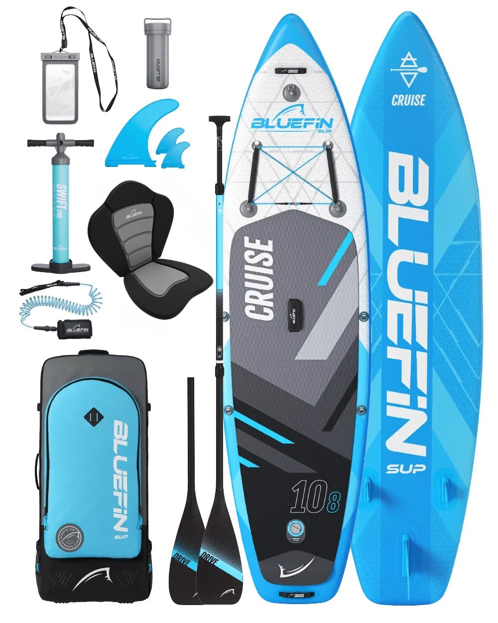 Cruise 10'8 Legacy Blue Inflatable Paddleboard with Kayak Kit (2024 Edition)