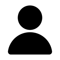 Black silhouette of a person with a circular head and rounded shoulders