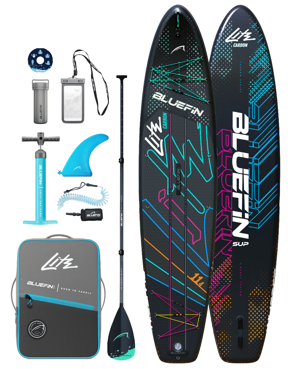 New Lite Carbon 11'4 Premium Inflatable Paddleboard