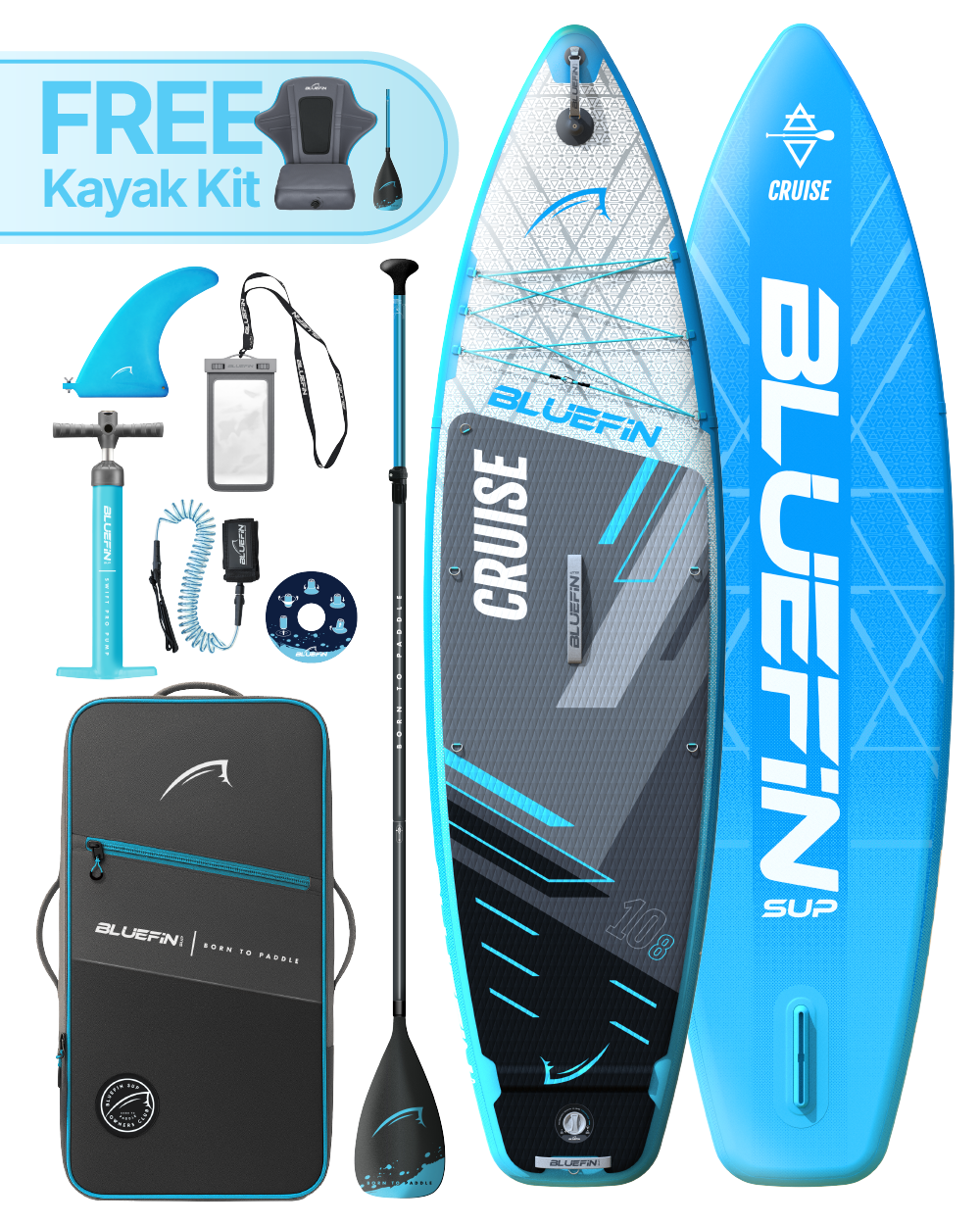 <tc>Cruise</tc> 10'8 Aufblasbares Paddleboard SUP - Blau