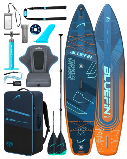 Orange Carbon 12' Premium aufblasbares SUP-Paddelboard