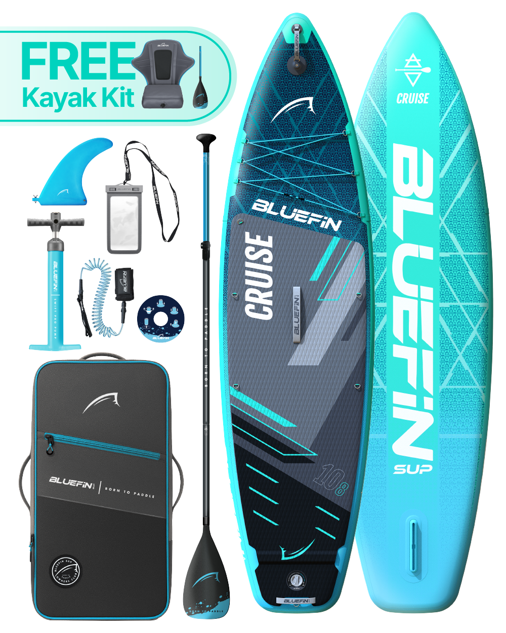 <tc>Cruise</tc> 10'8 Aufblasbares Paddleboard SUP - Gecko