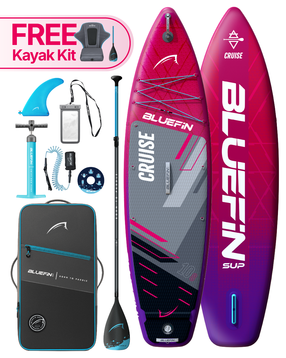 <tc>Cruise</tc> 10'8 Aufblasbares Paddleboard SUP - Rot